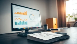 Analyze seo meta tags on a modern desktop with SEO tools and notepad.