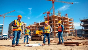 Construction workers at a Texas construction site, highlighting Texas construction news updates.