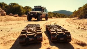 Effective Recovery Tracks aiding in vehicle recovery on a sunlit rugged terrain.