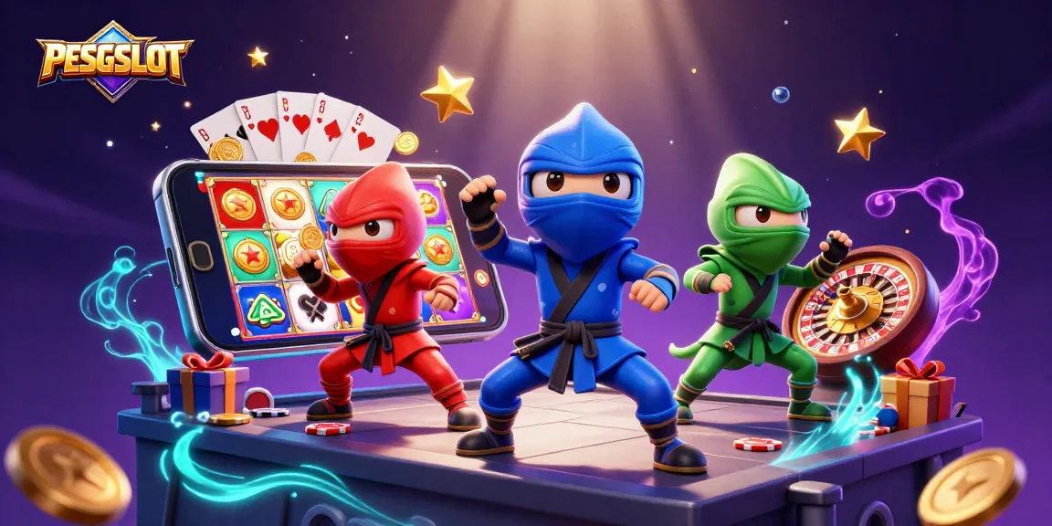 Menguasai PESGSLOT sambil bermain slot di smartphone dengan ninja chameleon yang dinamis.